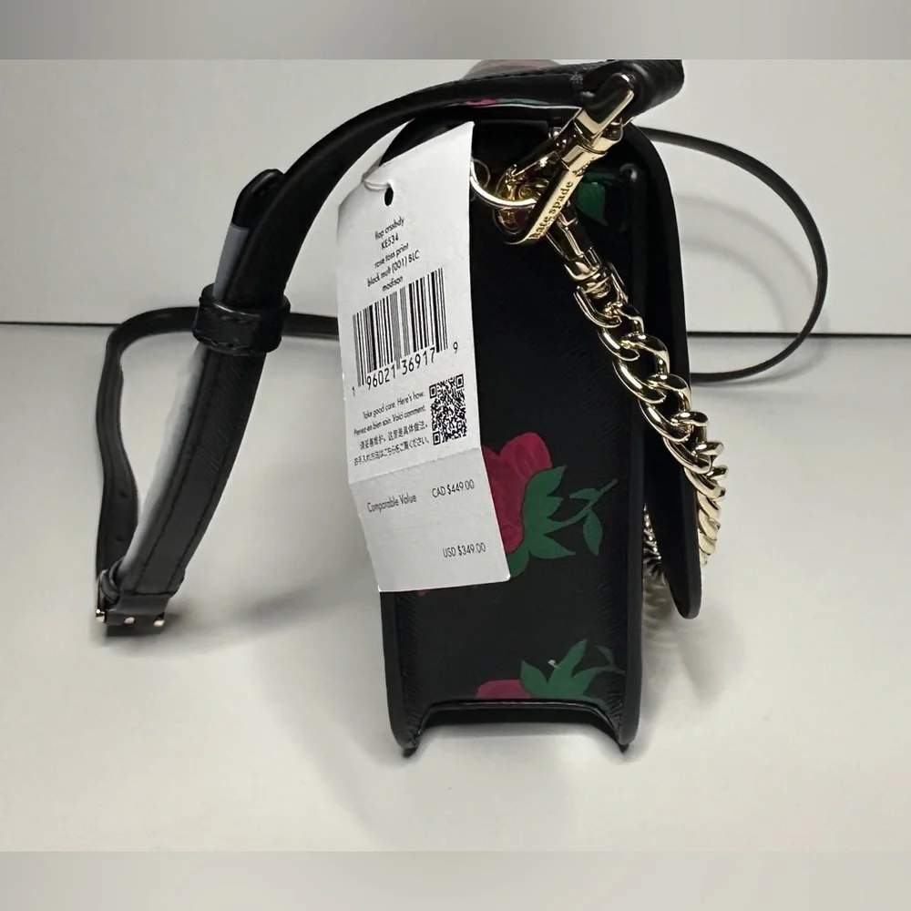 Kate Spade Crossbody Madison Rose Toss Print, NWT